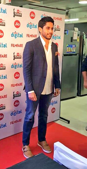 Jio Filmfare Awards press conference event held in Hyderabad. Jio Filmfare Awards,Jio Filmfare Awards South 2017,Naga Chaitanya,Samantha,Naga Chaitanya and Samantha,Naga Chaitanya wedding,Samantha wedding,Naga Chaitanya marriage,Samantha marriage