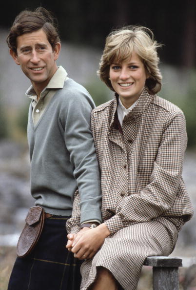 British Royalty, Scotland, 19th August 1981, Prince Charles and Princess Diana pose by the River Dee while on their honeymoon. Prince Charles,Princess Diana,Diana,Diana secretly recorded tapes,Diana recorded tapes,Princess Diana affair with Camilla,Diana affair with Camilla,Diana with Camilla,Diana and Charles,Charles,princess diana prince Charles,Camilla Parker-Bowles prince Cha
