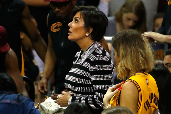 TV personalities Kris Jenner and Khloe Kardashian attend Game 4 of the 2017 NBA Finals between the Golden State Warriors and the Cleveland Cavaliers at Quicken Loans Arena on June 9, 2017 in Cleveland, Ohio. Kourtney Khloe Kardashian,Khloe Kardashian,Kris Jenner,Tristan Thompson,NBA Final 2017,NBA Final