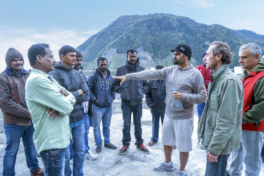 Garuda Vega,Garuda Vega team in Georgia,Dr. Rajsekhar,Pooja Kumar,Kishore,Telugu movie Garuda Vega