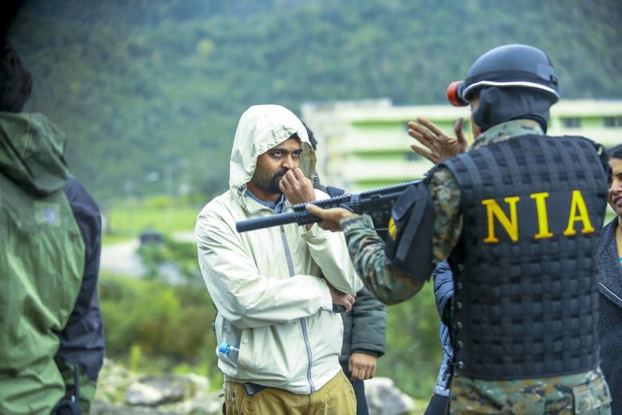 Garuda Vega,Garuda Vega team in Georgia,Dr. Rajsekhar,Pooja Kumar,Kishore,Telugu movie Garuda Vega