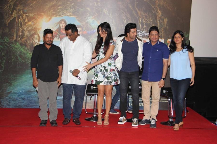 Bollywood actors Katrina Kaif and Ranbir Kapoor during the second song launch of film Jagga Jasoos, 'Galti Se Mistake' in Mumbai. Katrina Kaif and Ranbir Kapoor,Katrina Kaif,Ranbir Kapoor,Jagga Jasoos,Galti Se Mistake,Galti Se Mistake song,Galti Se Mistake song launch
