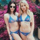 Lottie Moss flaunts her stunning hourglass curves in a variety of swimwear.