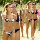 Hailey Rhode Baldwin soaks up the sun in onepiece swimsuit as she chills in Miami with friends.