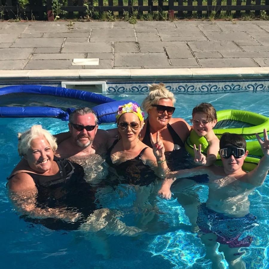 English television personality Gemma Collins flaunts her curves in swimsuit at family pool party. Gemma Collins,Gemma Collins bikini pics,Gemma Collins bikini images,Gemma Collins bikini stills,Gemma Collins curves,Gemma Collins curves pics,Gemma Collins flaunts curves,Gemma Collins hot pics,Gemma Collins hot images,Gemma Collins hot stills,Gemma Coll