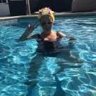 Towie star Gemma Collins strips down to a cleavage flashing swimsuit.