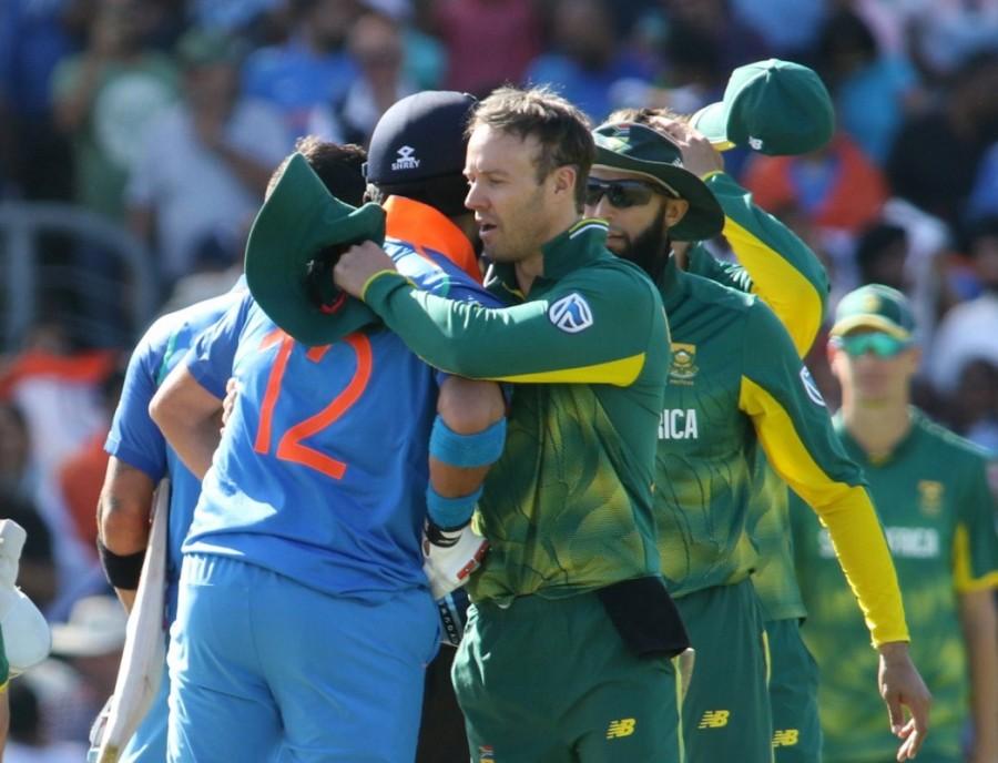 Disciplined Indian bowling dismissed world top-ranked ODI team South Africa for 191 runs in 44.3 overs despite a good start from the latter at The Oval. India chased down the target in 38 overs with eight wickets to spare and entered the semi-finals of the Champions Trophy for the fifth time. This win took India's points tally to four points, while South Africa, with only two points from three matches, were eliminated. ICC Champions Trophy,India overwhelm South Africa,India beats South Africa,India beat South Africa,India trash South Africa,India enter semi-final,india vs bangladesh