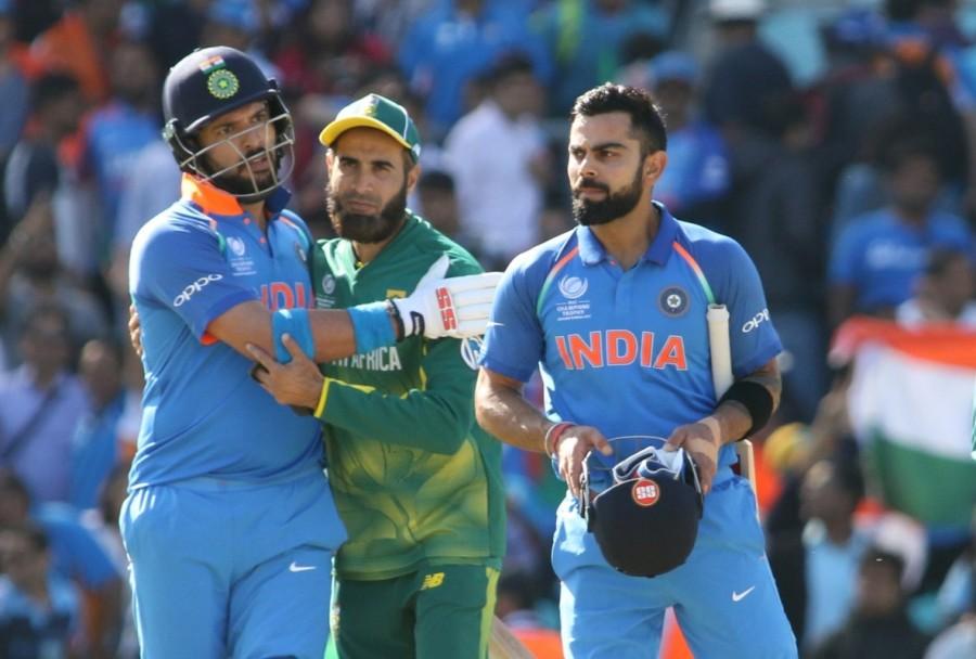 Asked to bat, South Africa were off to a slow but steady start with openers de Kock and Hashim Amla (35) adding 35 runs in the first 10 overs. They jacked up the run rate in subsequent overs as the Indian bowlers struggled to get going. Star off-spinner Ravichandran Ashwin got the break-through for India when Amla mistimed a cut and Mahendra Singh Dhoni displayed lighting quick reflexes to glove the top edge. The opening partnership of 76 runs came off 17.3 overs. ICC Champions Trophy,India overwhelm South Africa,India beats South Africa,India beat South Africa,India trash South Africa,India enter semi-final,india vs bangladesh