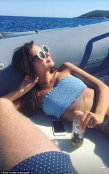 Actress-Model Emily Ratajkowski flaunts her sensational assets in Tuscany.