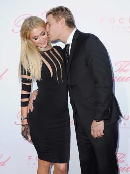 Paris Hilton and Chris Zylka arrive at the U.S. Premiere Of 'The Beguiled' at Directors Guild Of America on June 12, 2017 in Los Angeles, California.