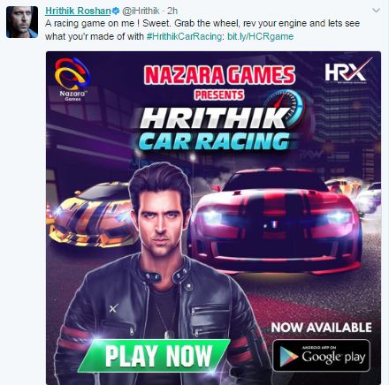 Hrithik Car Racing what it's titled is a real 3D racing game, which lets you drive insane high-speed cars. The actor's car action sequences in Dhoom 3 and Bang Bang have always been highly appreciated by the audiences and now the actor is here with another bang but this time in an all together different avatar. His animated game avatar, dressed in a black leather jacket looks as good and stylish as we have seen Hrithik always. Hrithik Roshan,Hrithik Car Racing,Hrithik Roshan Car Racing,Hrithik Roshan new game