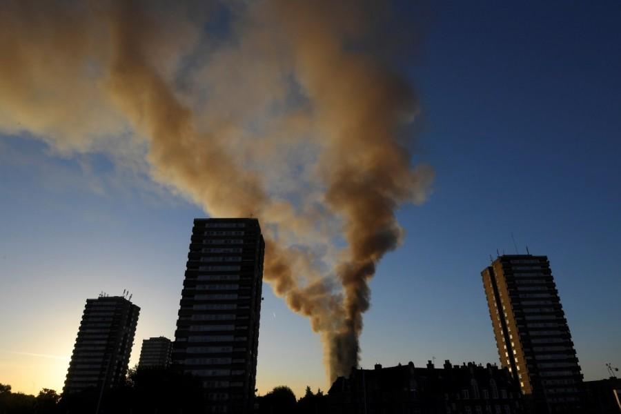 The statement said the fire reached from the second storey of the building to the top and the cause of the fire was not known. The London Ambulance Service said it had sent "a number of resources" to the area including its hazardous area response team. London apartment building,London apartment,West London apartment fire,massive fire in London,massive fire in London apartment building,massive fire in London apartment