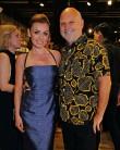 Katherine Jenkins and Sam McKnight attend the launch of new haircare collection 'Hair By Sam McKnight' at Liberty London on June 14, 2017 in London, England.