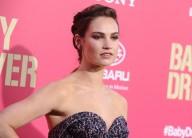 Actress Lily James shows her fabulous figure at Baby Driver premiere at Ace Hotel on June 14, 2017