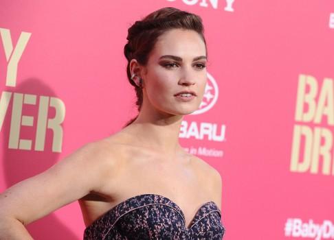 Actress Lily James shows her fabulous figure at Baby Driver premiere at Ace Hotel on June 14, 2017