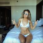 Model Perrie Edwards shows off incredibly fit figure.