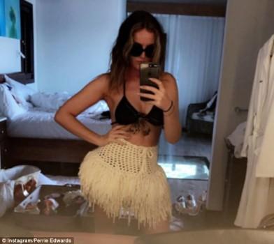 Hollywood Singer Perrie Edwards shows off her toned curves in bikini.