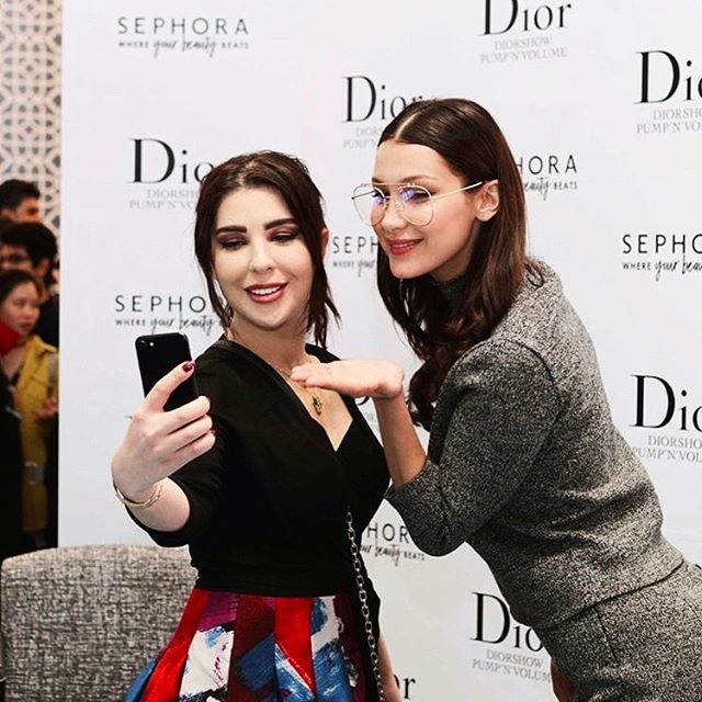 Model Bella Hadid's Instagram selfie. Bella Hadid,bella hadid,bella hadid instagram,bella hadid sexy photo,bella hadid flashes skin,bella hadid flaunts assets,Bella Hadid hot photos,bella hadid the weeknd,Bella Hadid boyfriend,bella hadid leaves little to the imagination,bella hadid plunging