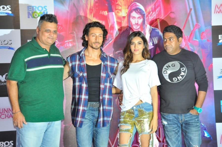 Bollywood actors Tiger Shroff, Nidhhi Agerwal, film director Sabbir Khan and film producer Vikram Rajani during the song launch of their upcoming film "Munna Michael" in Mumbai, on June 18, 2017. Munna Michael,Munna Michael song,Tiger Shroff,Nidhhi Agerwal,Ding Dang song launch,Ding Dang,Ding Dang song,Ding Dang song from Munna Michael,Munna Michael songs,Munna Michael movie songs