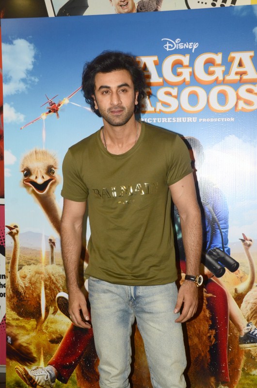 Bollywood actor Ranbir Kapoor spotted during the media interaction of film Jagga Jasoos in Mumbai. Ranbir Kapoor and Anurag Basu,Ranbir Kapoor,Anurag Basu,Jagaa Jasoos,Jagaa Jasoos promotion,Jagaa Jasoos movie promotion,Media interaction of film Jagga Jasoos,Jagga Jasoos Media interaction