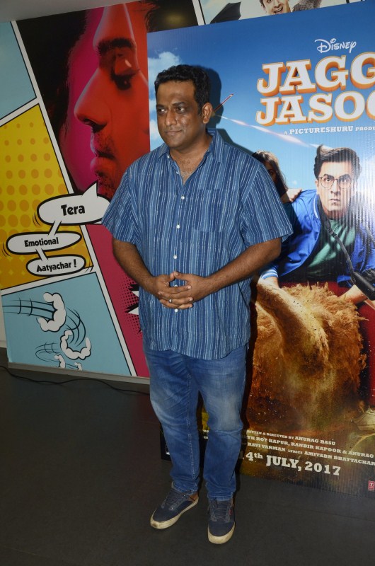 Bollywood Filmmaker Anurag Basu spotted during the media interaction of film Jagga Jasoos in Mumbai. Ranbir Kapoor and Anurag Basu,Ranbir Kapoor,Anurag Basu,Jagaa Jasoos,Jagaa Jasoos promotion,Jagaa Jasoos movie promotion,Media interaction of film Jagga Jasoos,Jagga Jasoos Media interaction