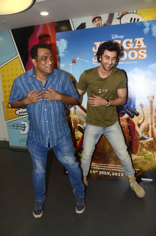 Bollywood actor Ranbir Kapoor and filmmaker Anurag Basu during the media interaction of film Jagga Jasoos in Mumbai. Ranbir Kapoor and Anurag Basu,Ranbir Kapoor,Anurag Basu,Jagaa Jasoos,Jagaa Jasoos promotion,Jagaa Jasoos movie promotion,Media interaction of film Jagga Jasoos,Jagga Jasoos Media interaction