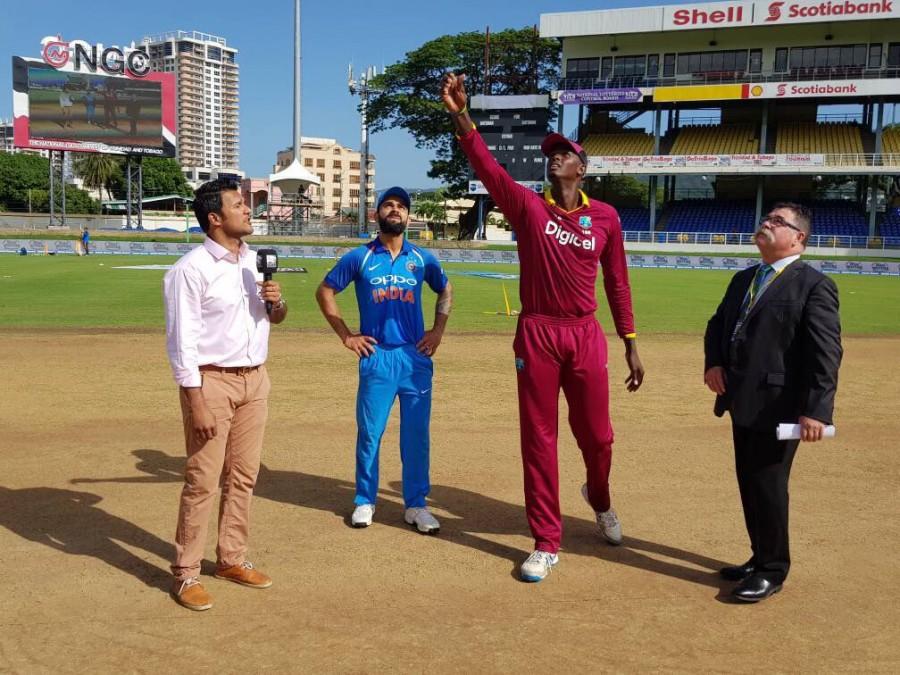 Brief Scores: India 199/3 (Shikhar Dhawan 87, Ajinkya Rahane 62; Devendra Bishoo 1/39) against West Indies. India vs West Indies,India vs West Indies 2017,India vs West Indies series,India vs West Indies ODI series