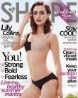 American Actress Lily Collins goes bold for Shape Magazine.
