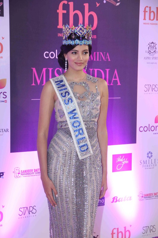 In an interview during her grooming, she said: "The only thing I believe is certain in life is uncertainty and this is what is amazing about the pageant." Besides, Vinali Bhatnagar won the Miss Active crown whereas Vamika Nidhi won the special award of 'Body Beautiful'. Following a new format this year, the beauty pageant toured 30 states across the country and young girls have participated from various places like Tripura, Arunachal Pradesh, Uttarakhand, Jharkhand among others. Haryana girl Manushi Chhillar,Manushi Chhillar,Femina Miss India World 2017,Femina Miss India World,Winner Manushi Chhillar,Manushi Chhillar pics,Manushi Chhillar images,Manushi Chhillar stills,Manushi Chhillar pictures,Manushi Chhillar photos