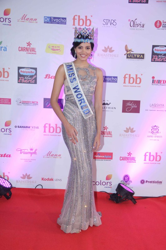 This is the first time the participants wore Indian dress at the finale designed by Manish Malhotra. All the 30 participants, came from all parts of the country were mentored by Neha Dhupia, Waluscha De Sousa, Dipannita Sharma and Parvathy Omanakuttan. The pageant judged by Miss World 2016 Stephanie Del Valle, along with Bollywood stars like Arjun Rampal, Bipasha Basu, fashion designer Manish Malhotra, Abhishek Kapoor, Vidyut Jammwal, Ileana D'Cruz among others. Haryana girl Manushi Chhillar,Manushi Chhillar,Femina Miss India World 2017,Femina Miss India World,Winner Manushi Chhillar,Manushi Chhillar pics,Manushi Chhillar images,Manushi Chhillar stills,Manushi Chhillar pictures,Manushi Chhillar photos