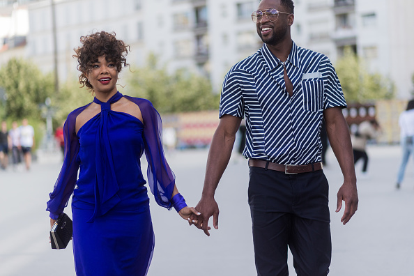 Gabrielle Union, Dwyane Wade outside the Lanvin show. Gabrielle Union and Dwyane Wad steal,Gabrielle Union,Dwyane Wad steal,Paris Fashion Week,Paris Fashion Week 2017