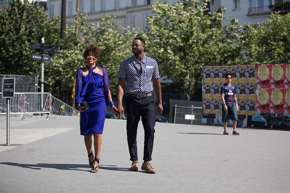 Gabrielle Union, Dwyane Wade outside the Lanvin show on June 25, 2017 in Paris. Gabrielle Union and Dwyane Wad steal,Gabrielle Union,Dwyane Wad steal,Paris Fashion Week,Paris Fashion Week 2017