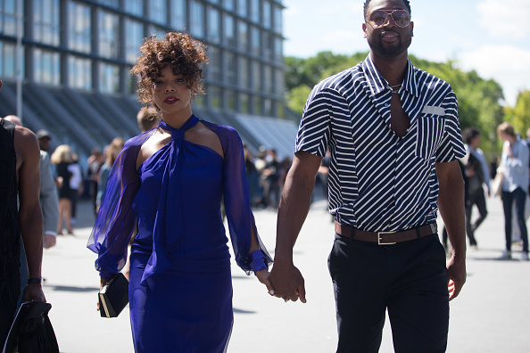 Couple Gabrielle Union and Dwyane Wade outside Lanvin during Paris Fashion Week Menswear Spring/Summer 2018 Day Five on June 25, 2017 in Paris, France. Gabrielle Union and Dwyane Wad steal,Gabrielle Union,Dwyane Wad steal,Paris Fashion Week,Paris Fashion Week 2017