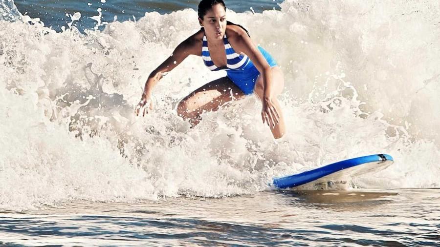 Lisa Haydon is a skilled surfer and has got some paddleboarding skills. She learned surfing in Bali and keeps practicing and working on her skills when she gets time for it. Randeep Hooda,Deepika Padukone,Saqib Saleem,Tiger Shroff,Taapsee Pannu,Ali Fazal,Disha Patani,Ranbir Kapoor,Lisa Haydon,John Abraham