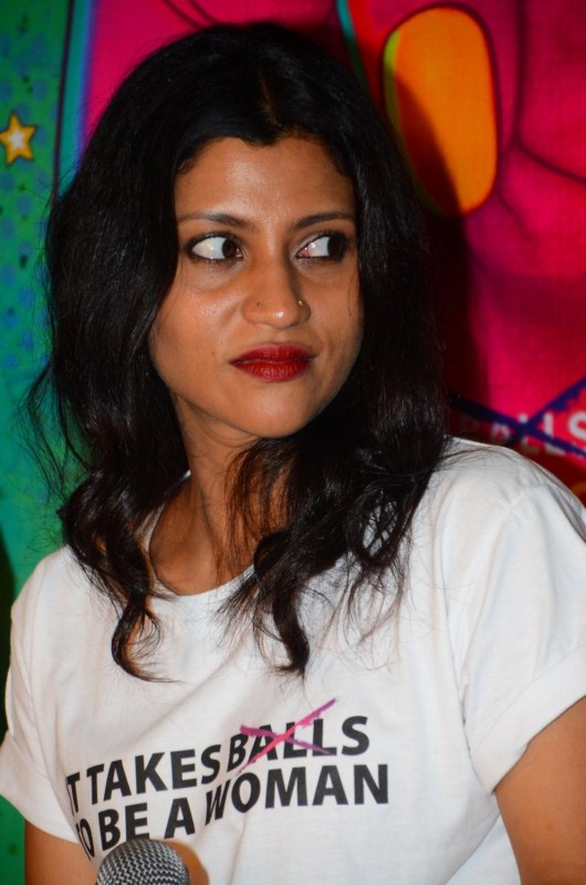 Actress Konkona Sensharma during the trailer launch of upcoming film "Lipstick Under My Burkha", in Mumbai on June 27, 2017. Lipstick Under My Burkha,Lipstick Under My Burkha trailer,Lipstick Under My Burkha trailer launch,Lipstick Under My Burkha trailer launch pics,Lipstick Under My Burkha trailer launch images,Lipstick Under My Burkha trailer launch stills,Lipstick Under My