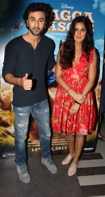 The much awaited Jagga Jasoos trailer is here and director Anurag Basu has left no stone unturned to deliver a visually enticing journey from the life of Jagga. The trailer unfolds the first mystery by highlighting the reason behind Ranbir aka Jagga singing through the film. Ranbir is seen stammering as he struggles to communicate as Jagga. The actor is seen explaining in the first few minutes of the trailer that he sings in order to communicate smoothly. Ranbir Kapoor and Katrina Kaif,Ranbir Kapoor,Katrina Kaif,Jagga Jasoos,Jagga Jasoos trailer launch,Jagga Jasoos trailer launch pics,Jagga Jasoos trailer launch images,Jagga Jasoos trailer launch stills,Jagga Jasoos trailer launch pictures,Jagga Jasoos tra