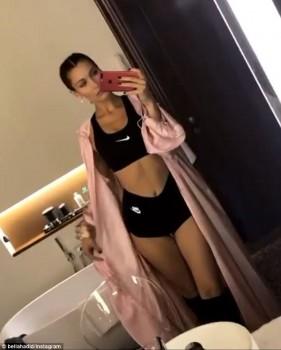 Actress Isabella Khair Hadid flashes her lithe physique in skimpy sportswear.