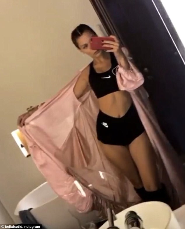Model Isabella Khair Hadid flashes her lithe physique in skimpy sportswear in Instagram selfie. Bella Hadid,Isabella Khair Hadid,Bella Hadid bikini pics,Bella Hadid bikini images,Bella Hadid bikini stills,Bella Hadid curves,Bella Hadid curves pics,Bella Hadid flaunts curves,Bella Hadid curves pics,Bella Hadid curves images,Bella Hadid curves stills