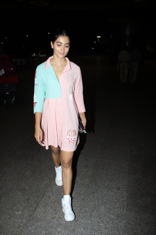 Spotting Alert! Pooja Hegde Was Spotted At Mumbai Airport Wearing