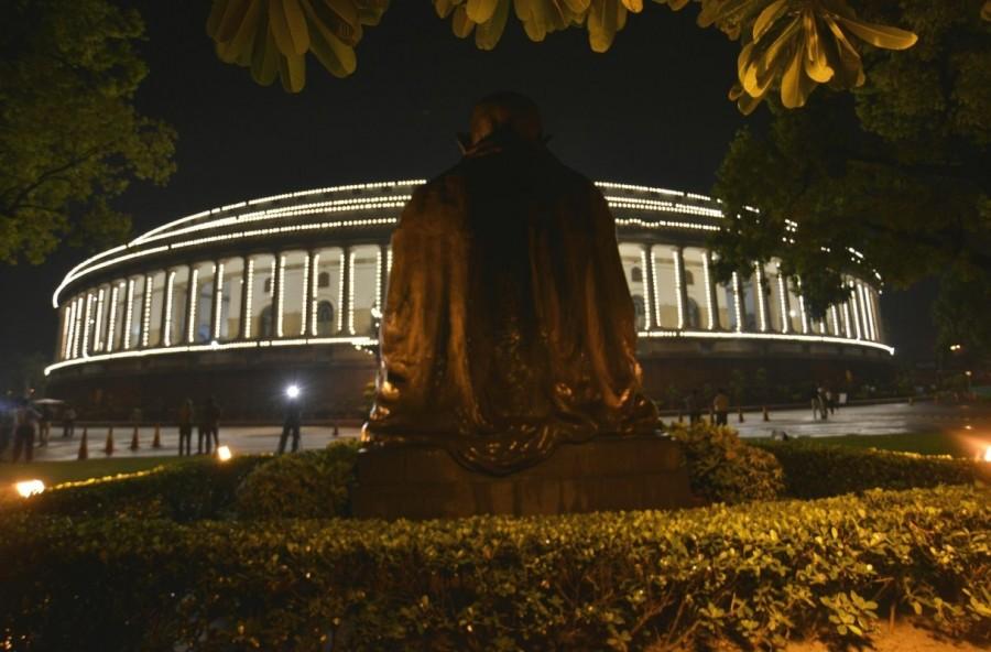It is not often that you see so much activity outside Parliament House at around 9 p.m, but Friday was special as the temple of Indian democracy eagerly awaited another "Tryst with Destiny" moment. Just hours later, the Goods and Services Tax (GST) will come into force, paving the way for "one nation-one tax" regime. The government has made elaborate arrangements to make the function grand. Parliament,Indian Parliament,GST rollout,GST,Parliament House,Indian Parliament House