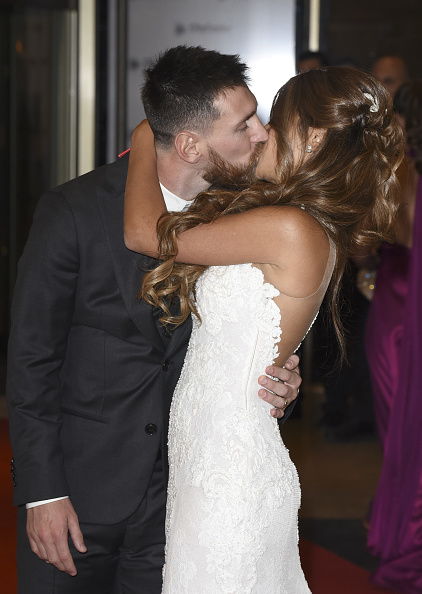 Lionel Messi and Antonela Roccuzzo greet the press after their civil wedding ceremony at the City Center Rosario Hotel & Casino on June 30, 2017 in Rosario, Argentina. Lionel Messi and Antonella Roccuzzo,Lionel Messi,Antonella Roccuzzo,Lionel Messi and Antonella Roccuzzo wedding,Lionel Messi and Antonella Roccuzzo marriage,Lionel Messi and Antonella Roccuzzo wedding pics,Lionel Messi and Antonella Roccuzzo wedding image