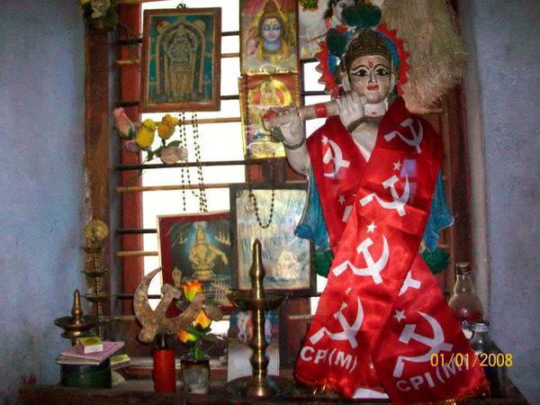 Lord Krishna gets a Communist touch Happy vishu,vishu,vishu special,vishu photos,christian vishu,communist vishu,vishu 2015 photos