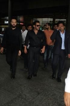 Tubelight actor Salman Khan arrives from Delhi.