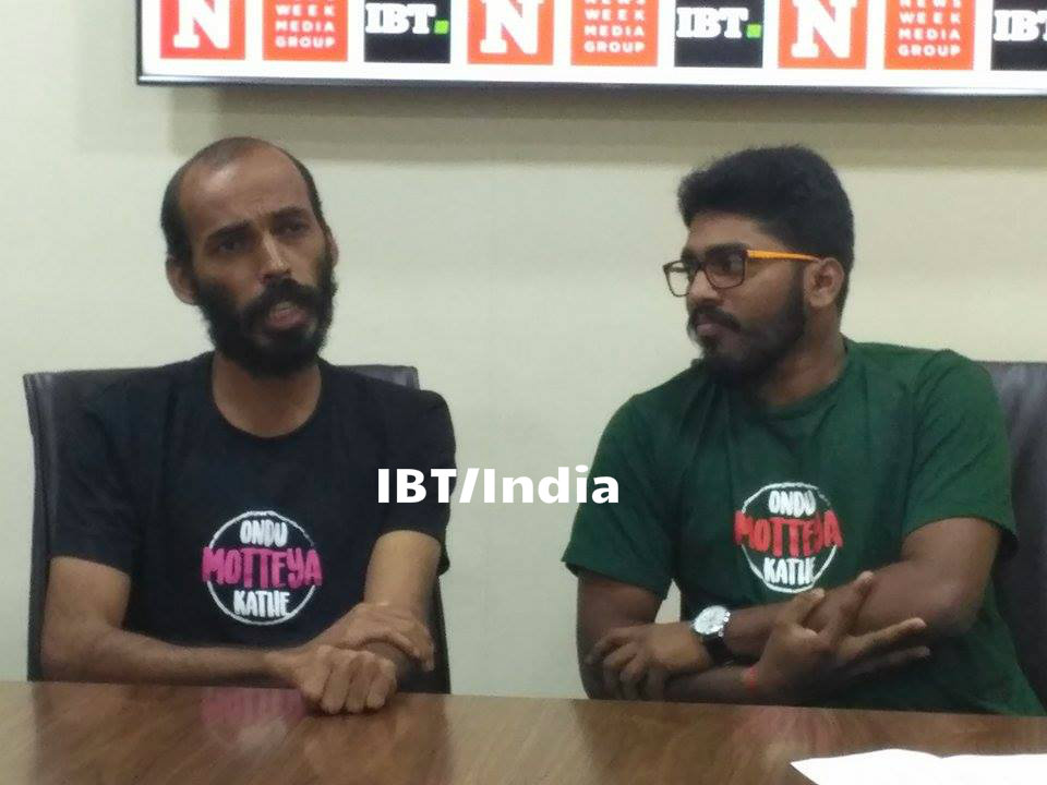 Ondhu Motteya Kathe movie promotion at International Business Times office in Bangalore. Raj Shetty,Sivan Prasad,Midhun Mukundhan,Ondhu Motteya Kathe,Ondhu Motteya Kathe movie,Ondhu Motteya Kathe promotion,Ondhu Motteya Kathe movie promotion,Ondhu Motteya Kathe promotion pics,Ondhu Motteya Kathe promotion images,Ondhu Motteya Kathe promotion