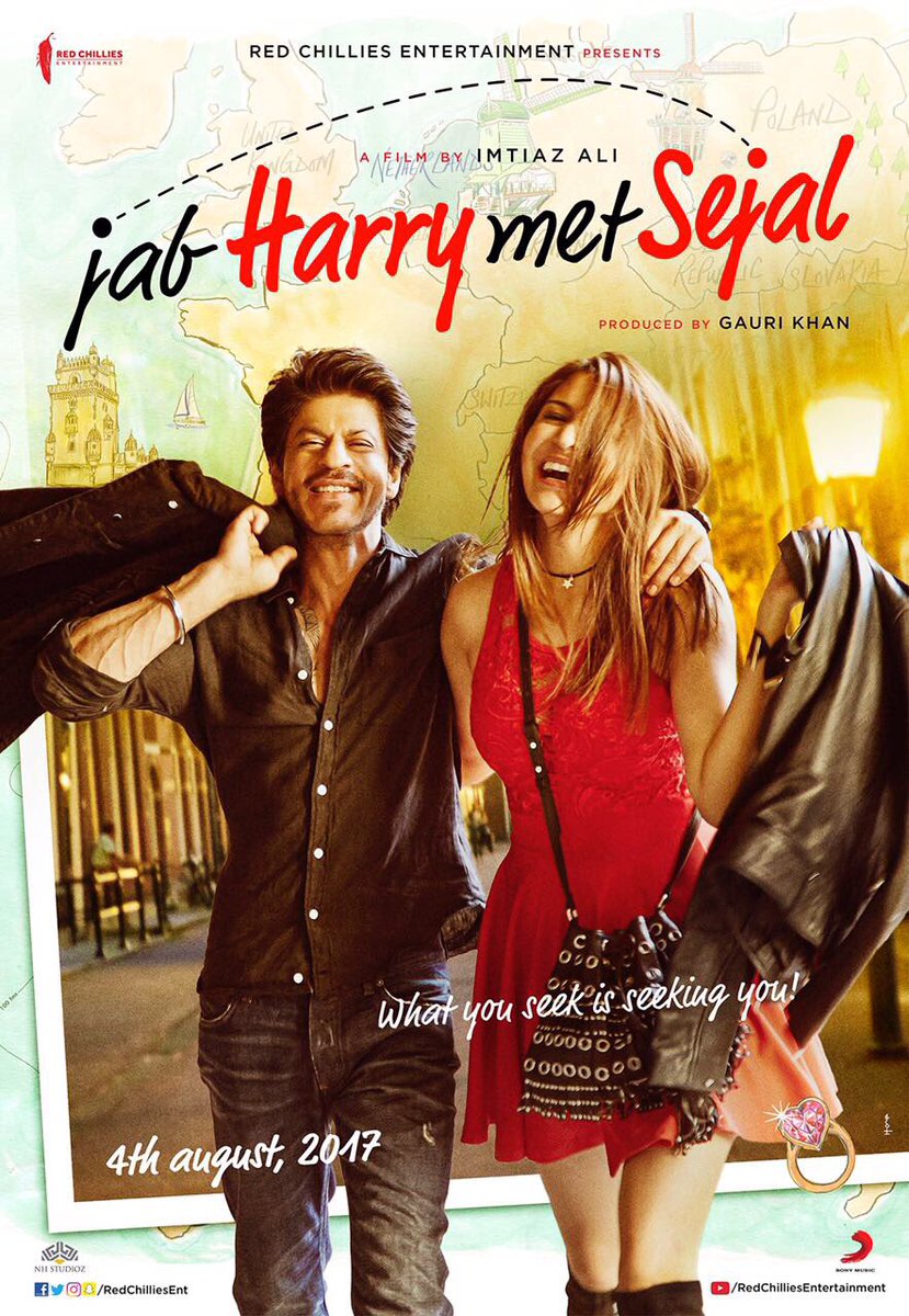 Shah Rukh Khan and Anushka Sharma's Jab Harry Met Sejal first look movie poster. Shah Rukh Khan,Anushka Sharma,Jab Harry Met Sejal first look poster,Jab Harry Met Sejal first look,Jab Harry Met Sejal,Jab Harry Met Sejal movie poster,SRK,Imtiaz Ali