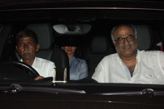 Bollywood movie MOM special screening held last night in Mumbai. Celebs like Nawazuddin Siddiqui, Jhanvi Kapoor, Rekha, Sara Ali Khan, Shahid Kapur’s brother Ishan Khattar, Javed Akhtar and others graced the event.