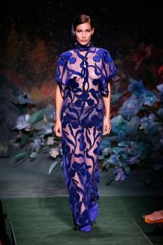 Bella Hadid walks the runway during the Fendi Haute Couture Fall/Winter 2017-2018 show as part of Haute Couture Paris Fashion Week.