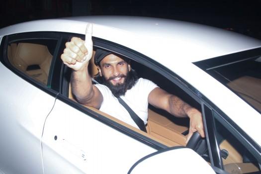 Actor Ranveer Singh spotted at toll plaza in Bandra on his birthday.