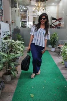 Actress Chitrangada Singh spotted at Muah Salon in Bandra.