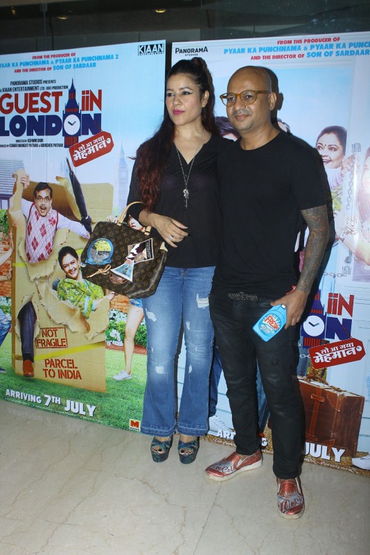 Aalim Hakim and his wife. Daisy Shah,Elli Avram,Kartik Aaryan,Milap Zaveri,Kirti Kharbanda,Sanya Malhotra,Guest Iin London,Guest Iin London special screening